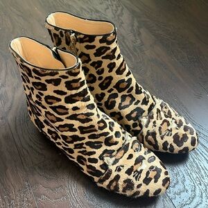 Charlotte Olympia calf skin leopard ankle boots 39.5 (9-9.5)
